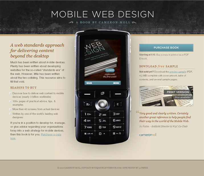 Mobile Web Design: A Book by Cameron Moll