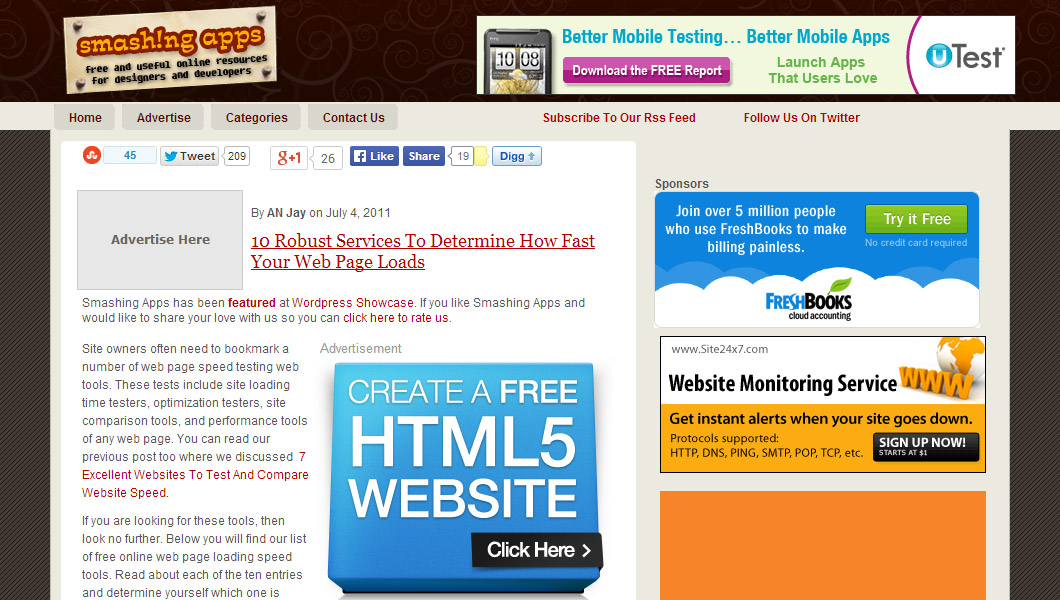 10 tools to determine your page speed