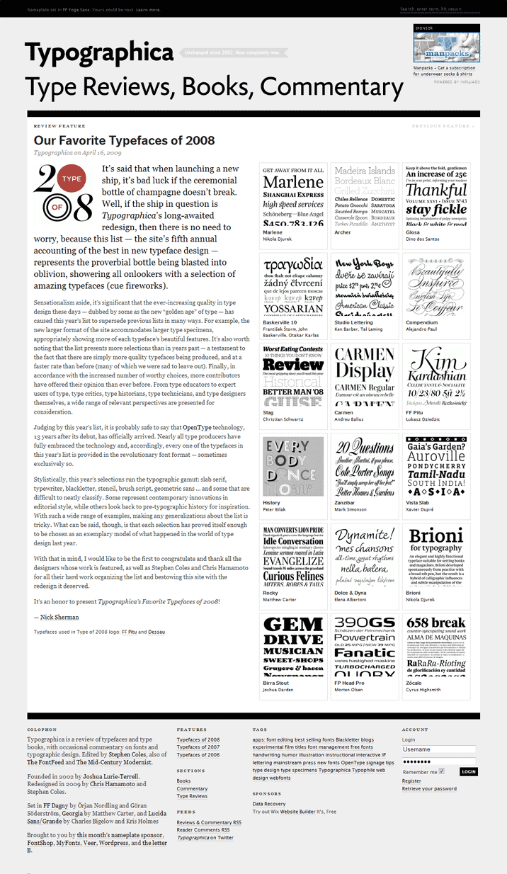 Typographica’s Typefaces of 2008